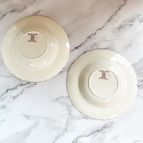 Vintage Spode's Jewel Floral Ann Hathaway Copeland Salad/Dessert Plate Soup Bowl - Picture 6 of 11